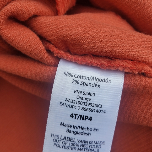 Kids Corduroy Button-Down Dress - Rust Color Size 4- 5T XS - Picture 4 of 4